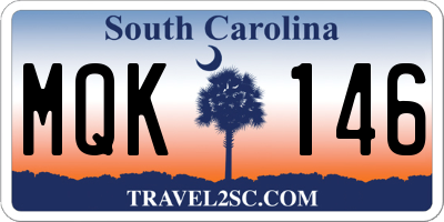 SC license plate MQK146