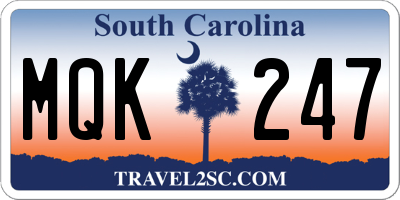 SC license plate MQK247