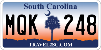SC license plate MQK248