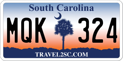 SC license plate MQK324