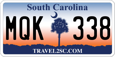 SC license plate MQK338