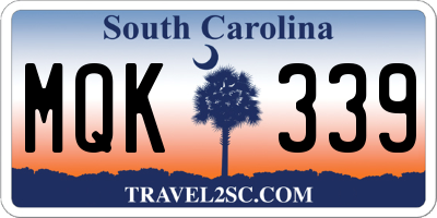 SC license plate MQK339