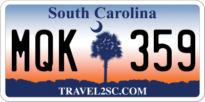 SC license plate MQK359