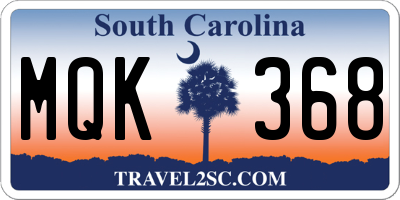 SC license plate MQK368