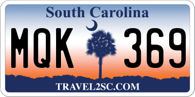 SC license plate MQK369