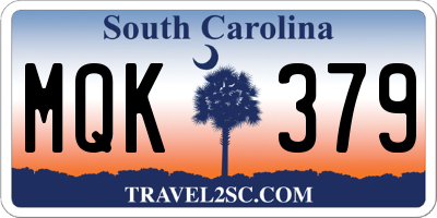 SC license plate MQK379