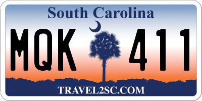 SC license plate MQK411