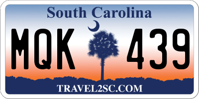 SC license plate MQK439