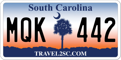 SC license plate MQK442