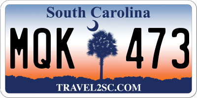 SC license plate MQK473