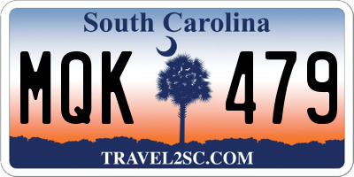 SC license plate MQK479