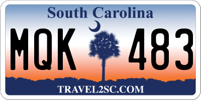 SC license plate MQK483