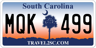 SC license plate MQK499