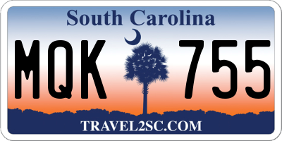 SC license plate MQK755