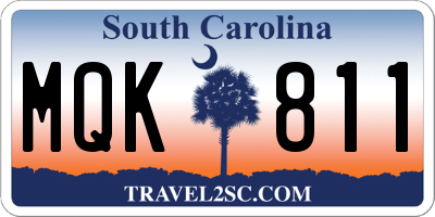 SC license plate MQK811