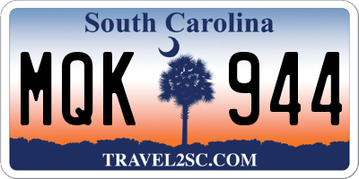 SC license plate MQK944