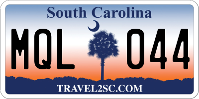 SC license plate MQL044