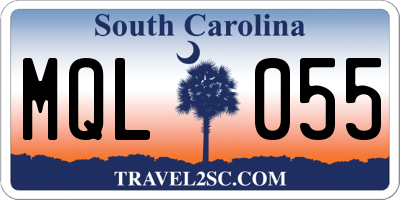 SC license plate MQL055