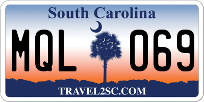 SC license plate MQL069