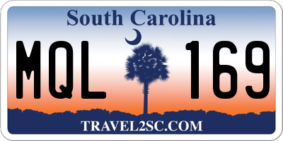 SC license plate MQL169