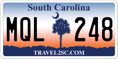 SC license plate MQL248
