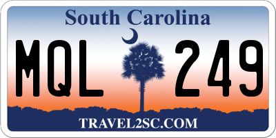 SC license plate MQL249