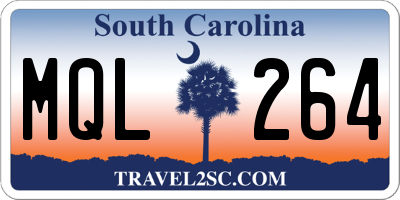 SC license plate MQL264
