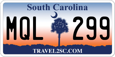 SC license plate MQL299