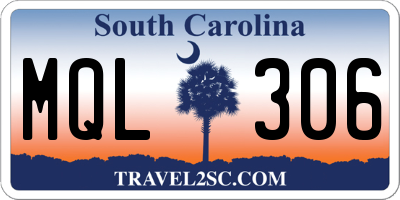 SC license plate MQL306