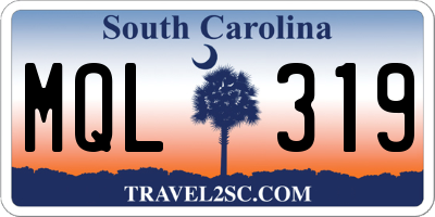 SC license plate MQL319