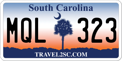 SC license plate MQL323