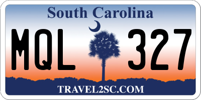 SC license plate MQL327
