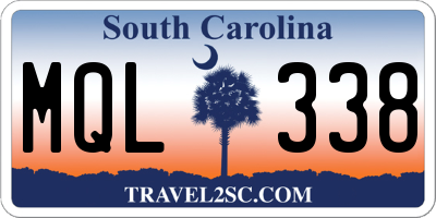 SC license plate MQL338