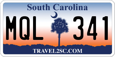 SC license plate MQL341