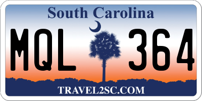 SC license plate MQL364