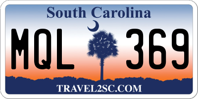 SC license plate MQL369