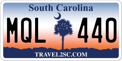 SC license plate MQL440