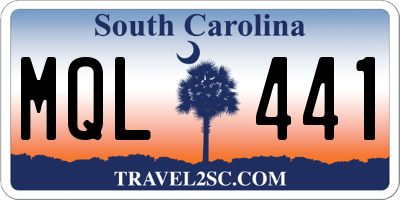 SC license plate MQL441