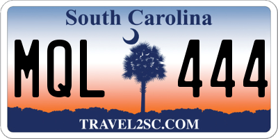 SC license plate MQL444