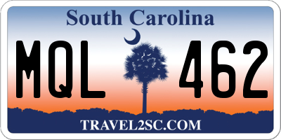 SC license plate MQL462