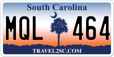 SC license plate MQL464