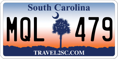 SC license plate MQL479