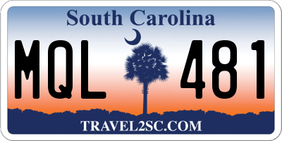 SC license plate MQL481