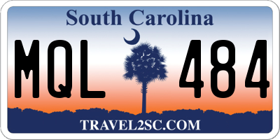 SC license plate MQL484