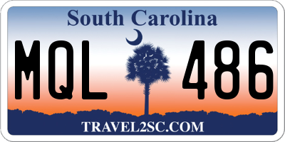 SC license plate MQL486