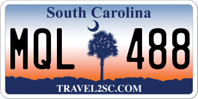 SC license plate MQL488