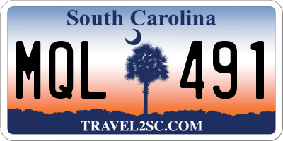 SC license plate MQL491