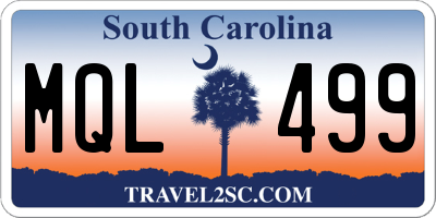 SC license plate MQL499