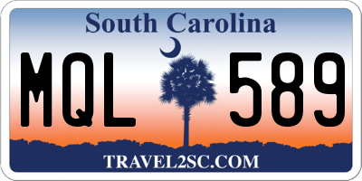 SC license plate MQL589