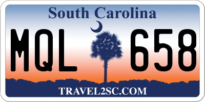 SC license plate MQL658